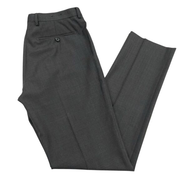 Banana Republic Pants Mens 33x33 Dark Gray Trabaldo Togna 1840 Wool Straight Leg - Picture 7 of 12